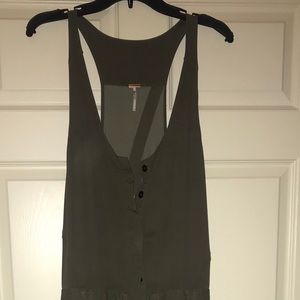 Olive green Free People jumper romper